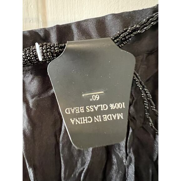 Y2K Villager Liz Claiborne Gypsy Crinkle Maxi Skirt Black 16 - Picture 8 of 8